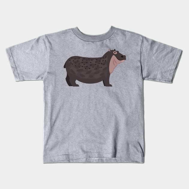 Hippopotamus Kids T-Shirt by JunkyDotCom